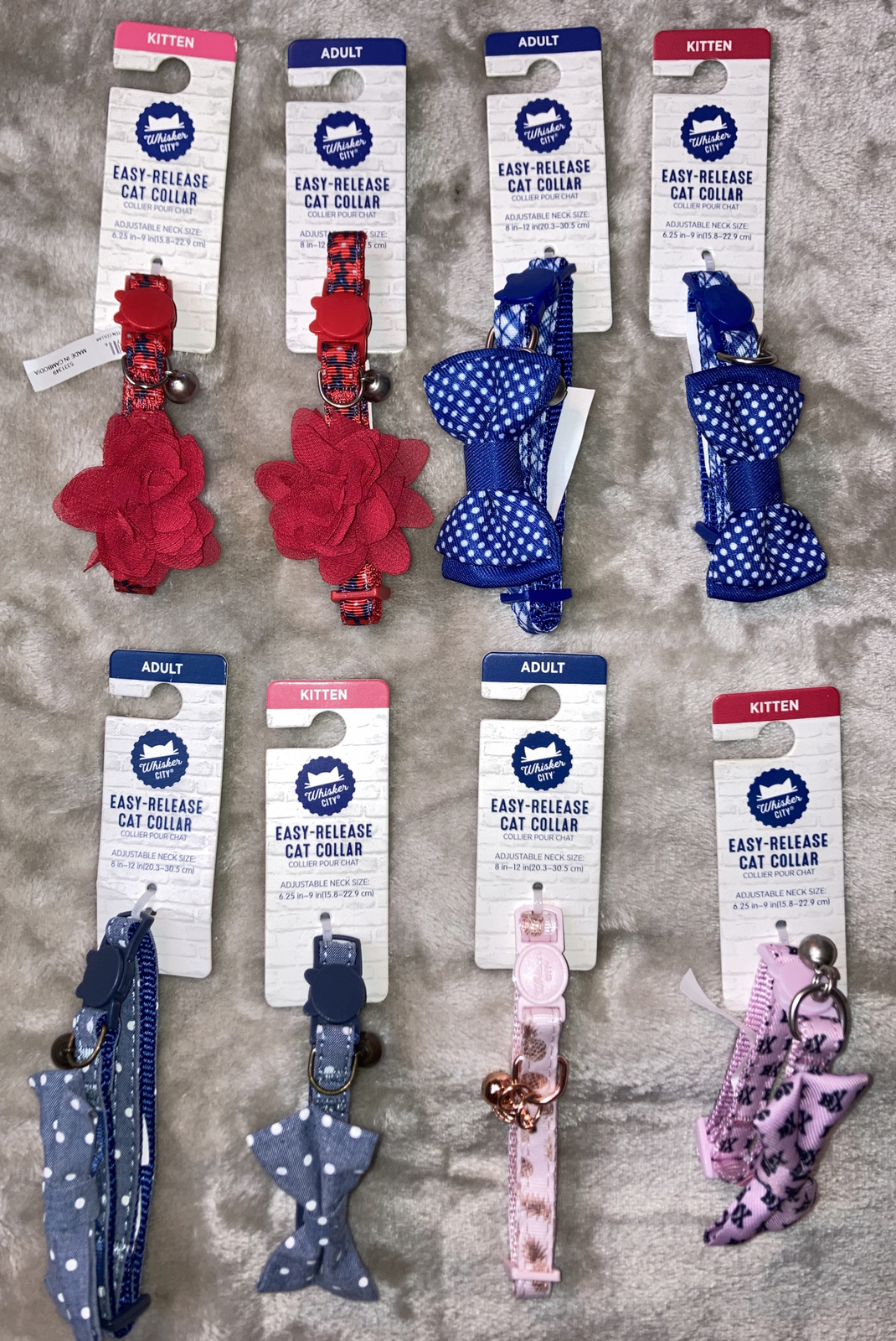 Whisker City Adult Cat/Kitten Collar YOU CHOOSE FROM MANY STYLES