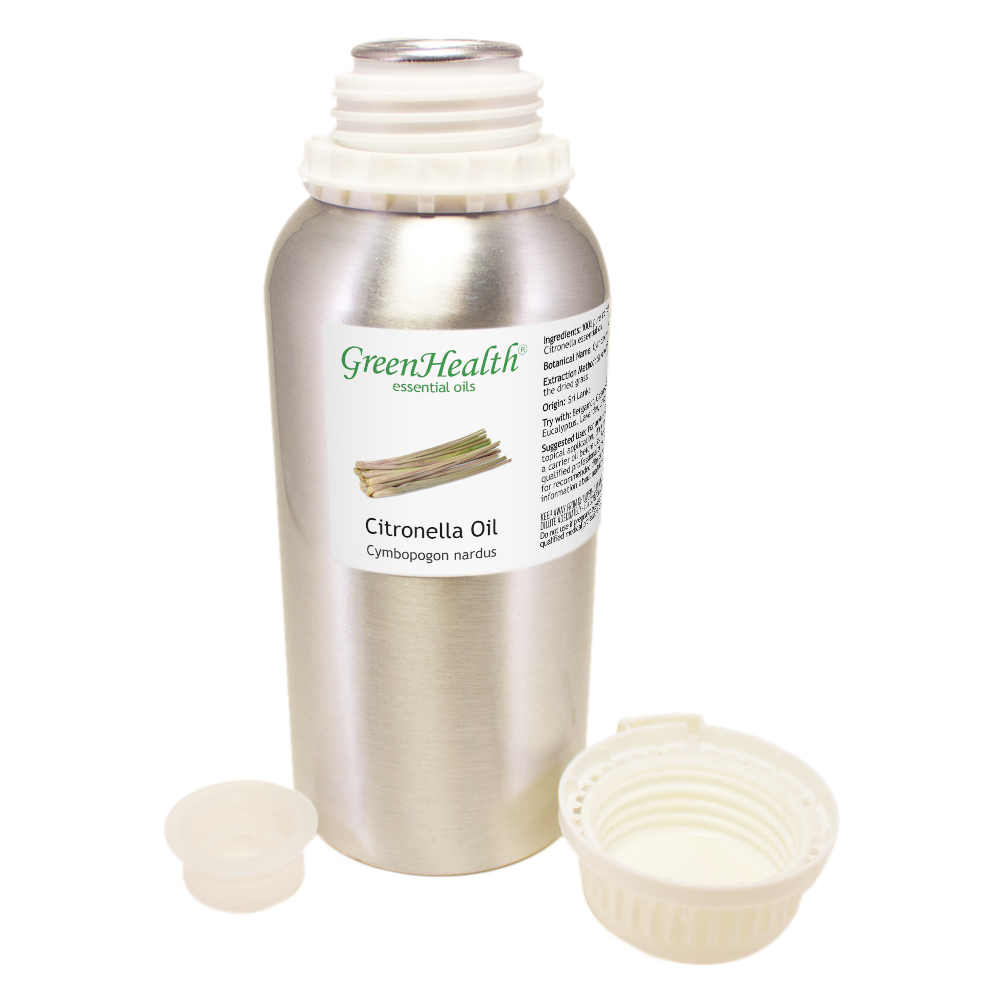 Bulk 16 fl oz Citronella Essential Oil (100% Pure & Natural) in Aluminum Bottle