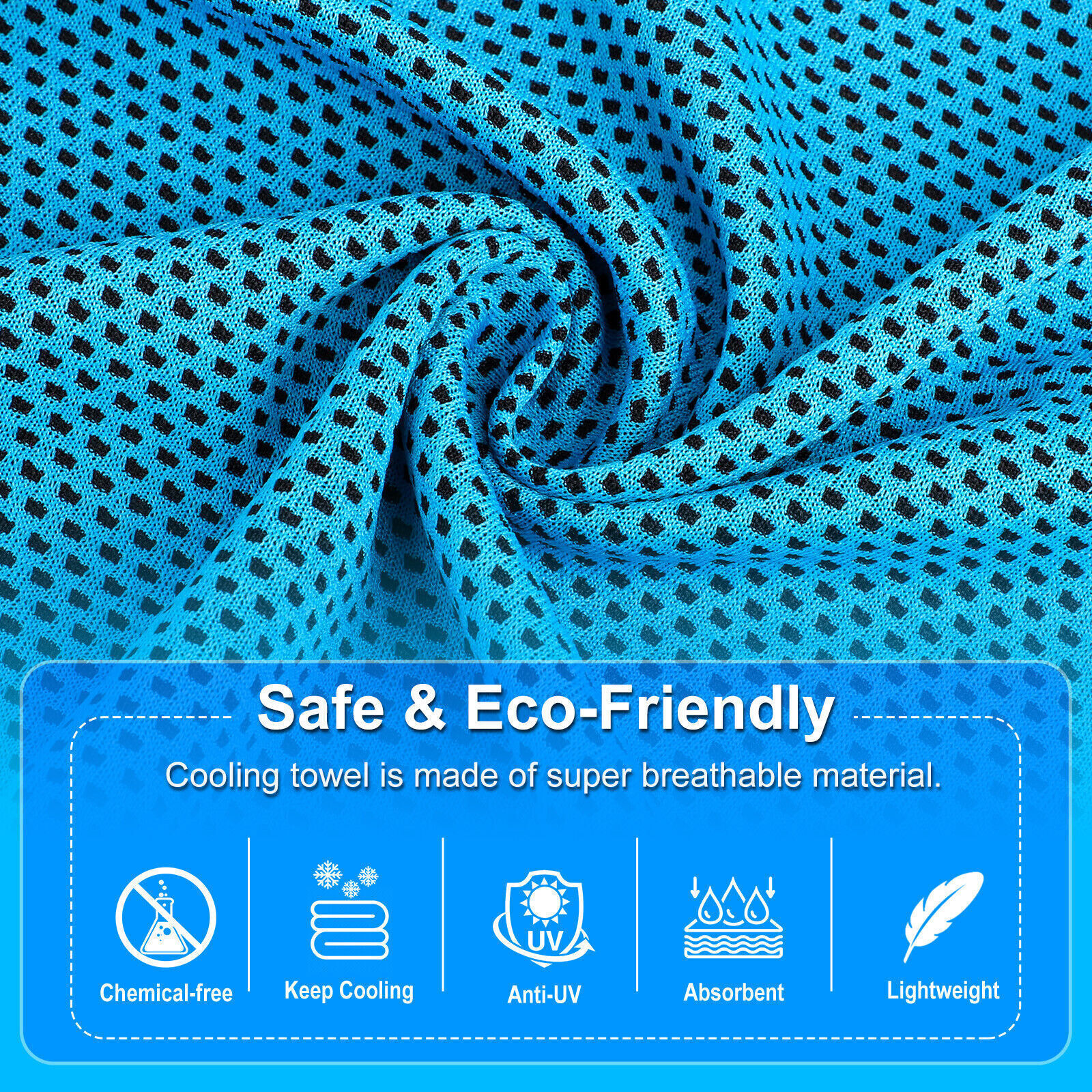 1-20 x Ice Cooling Towel Neck Wrap For Sports Running Jogging Gym Chilly Towels