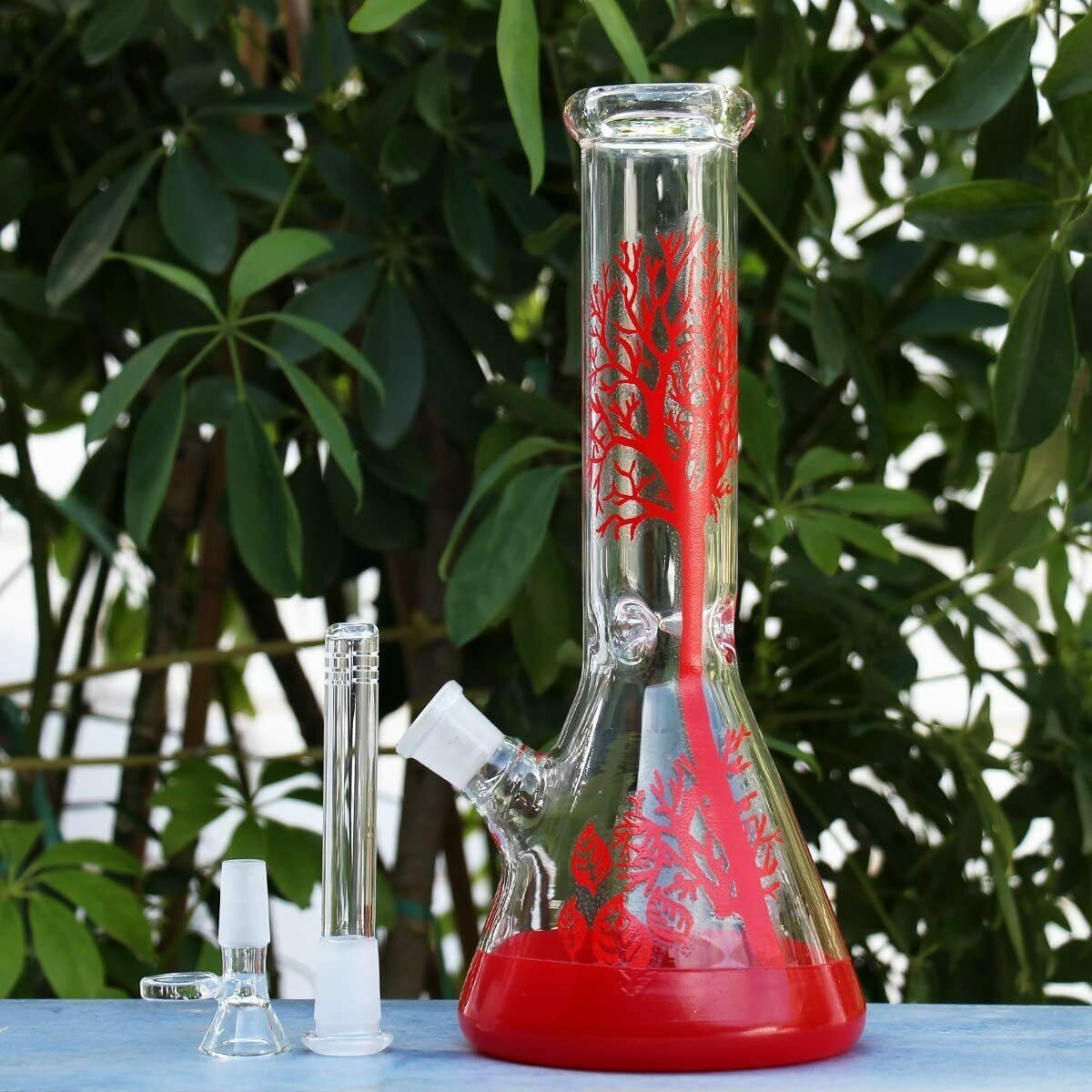 10 inch Heavy Glass Bong Water Pipe Smoking Bong Beaker + 14mm Bowl hookah USA