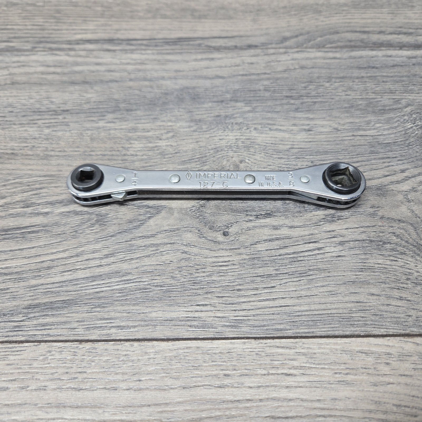Imperial Eastman 127-C ¼ & ⅜ Refrigeration Reversible Ratcheting Wrench USA