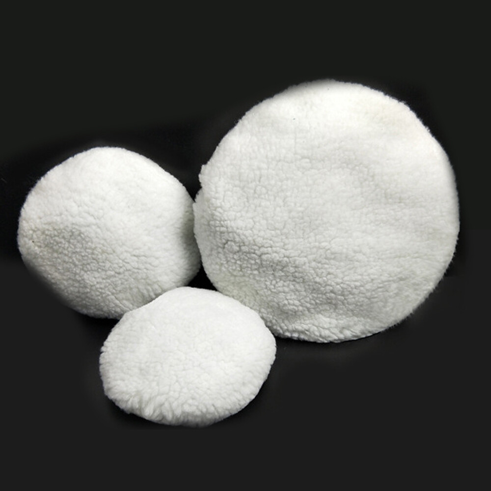 6PCS 5-6/7-8/9-10 inch Polishing Bonnet Buffer Pads Soft Wool For Car Polisher