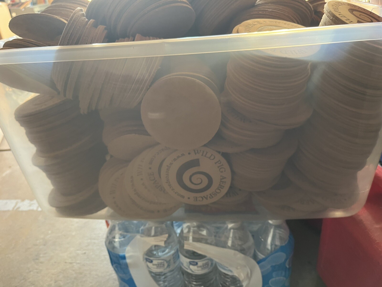 Lot Of 1500 Leather Beer Drink Coasters Wild Pig Aerospace Pilot USAF