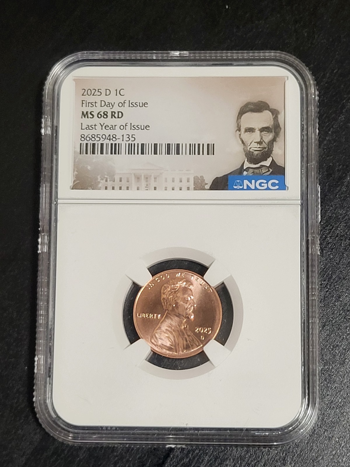 IN-HAND 2025 D  Lincoln Shield 1c Cent NGC MS68 RD LAST PENNY First Day of Issue