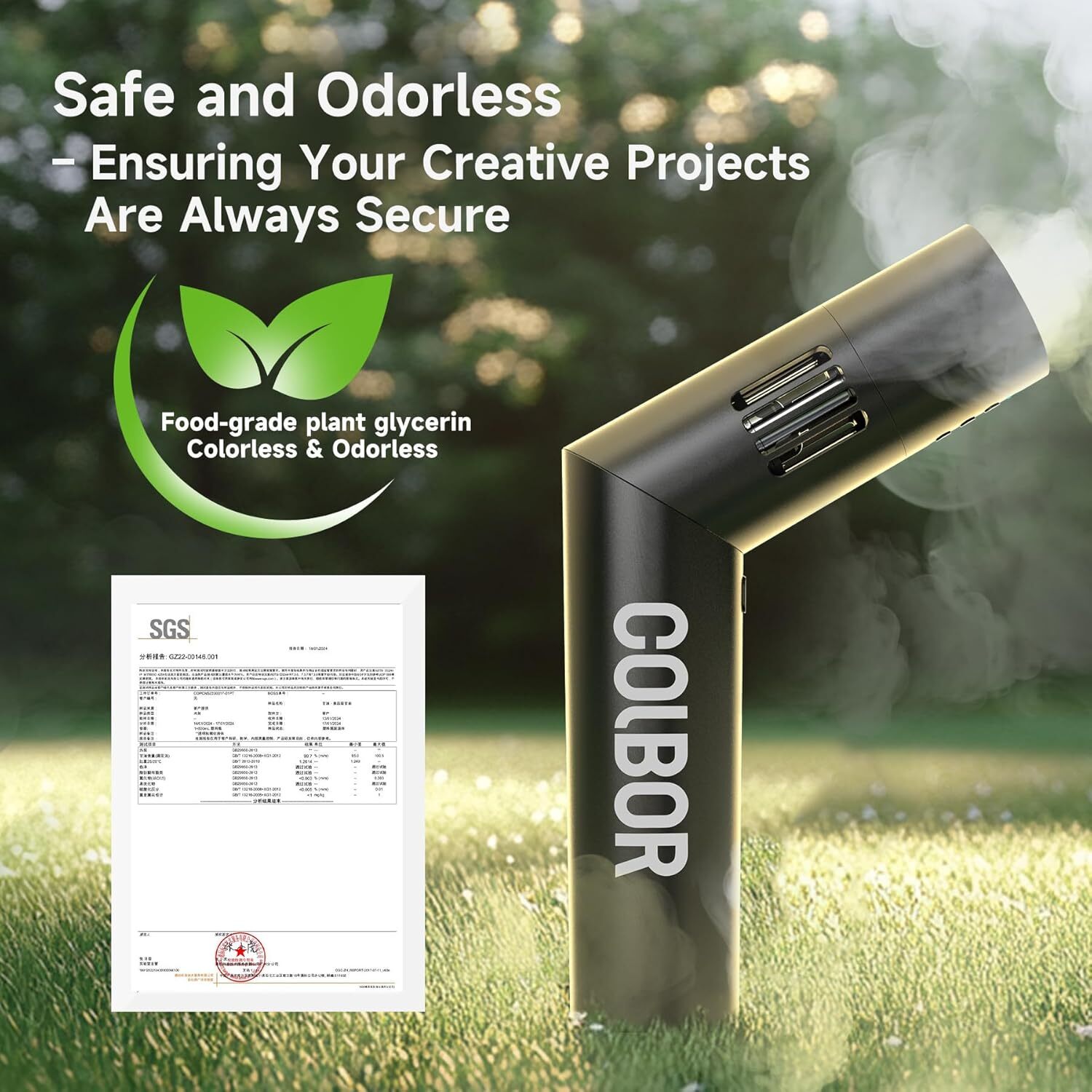 COLBOR CF5 40W Fog Smoke Machine 60° Foldable W/ Remote Control for Photography