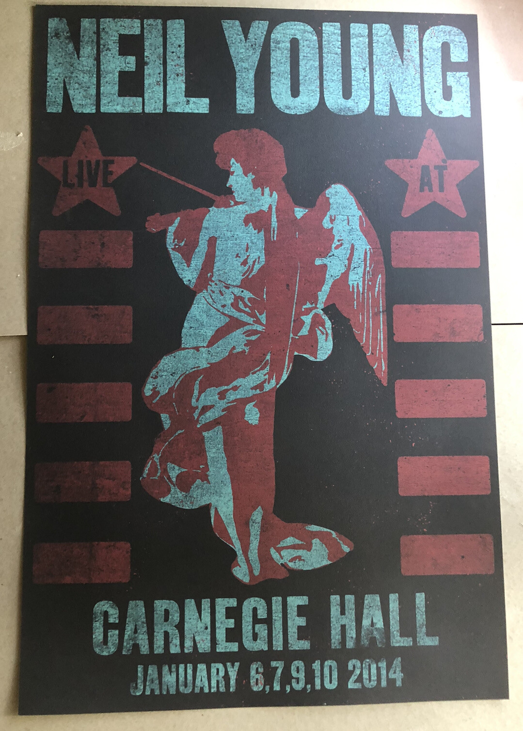 NEIL YOUNG Poster 2014 Carnegie Hall Solo New York Not CSNY