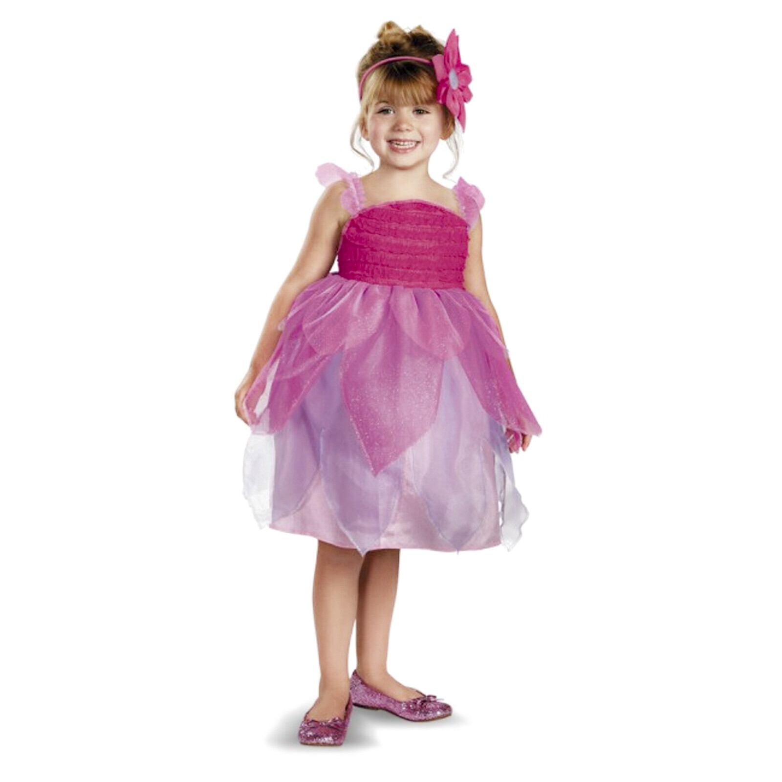 Toddler/Childs Pink Blossom Princess Dress + Headband Girls Halloween Costume