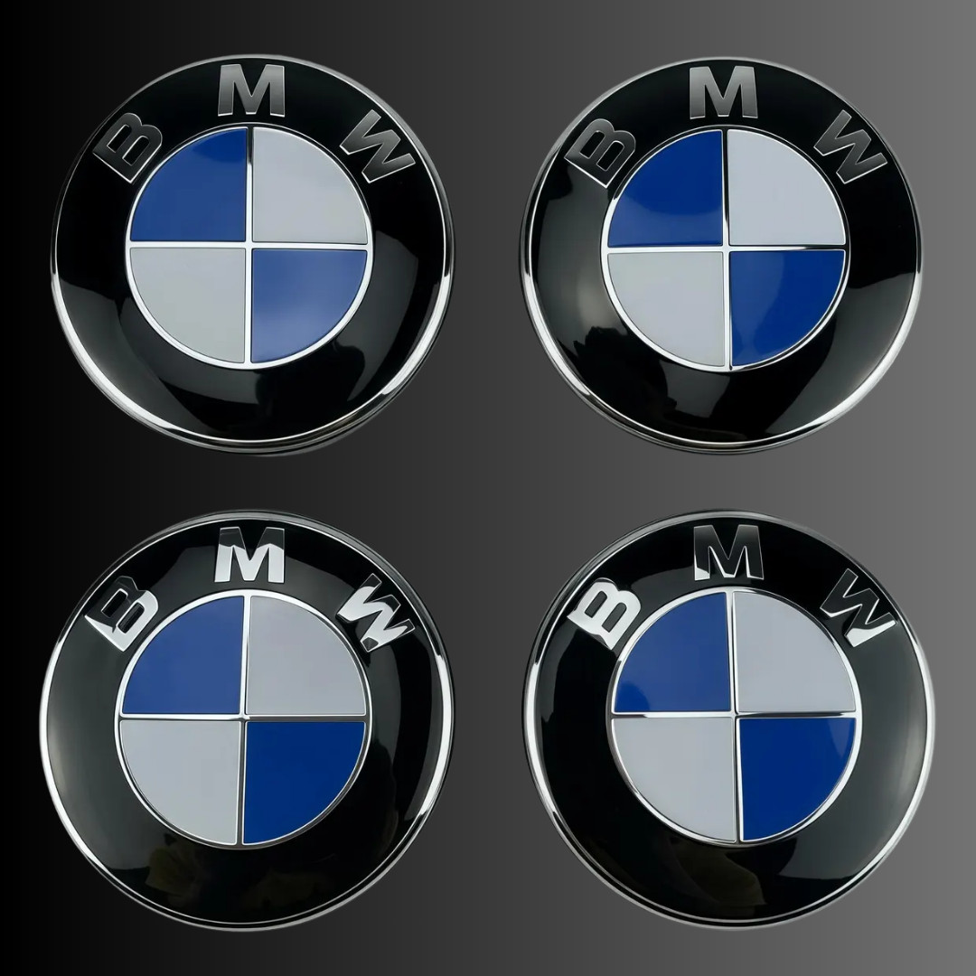 New Set of (4) Wheel Center Emblem Caps for BMW Sport 68mm