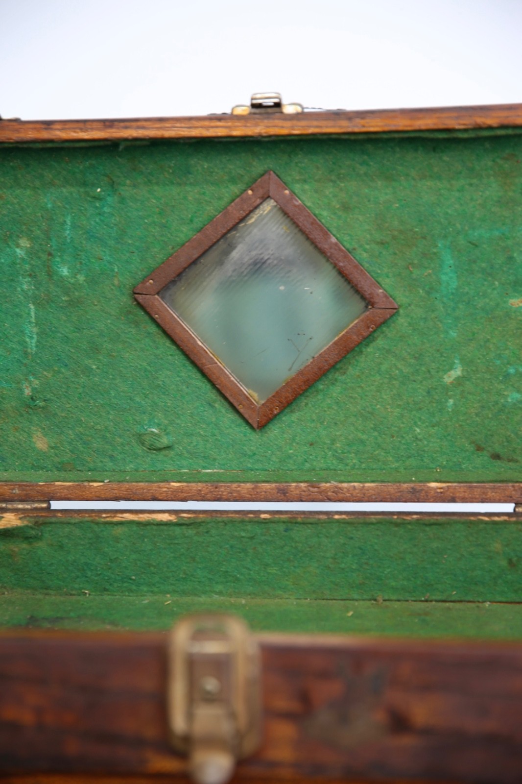 Antique Machinist Tool Box oak chest Wood Jewelry box 7 Drawer Vintage case