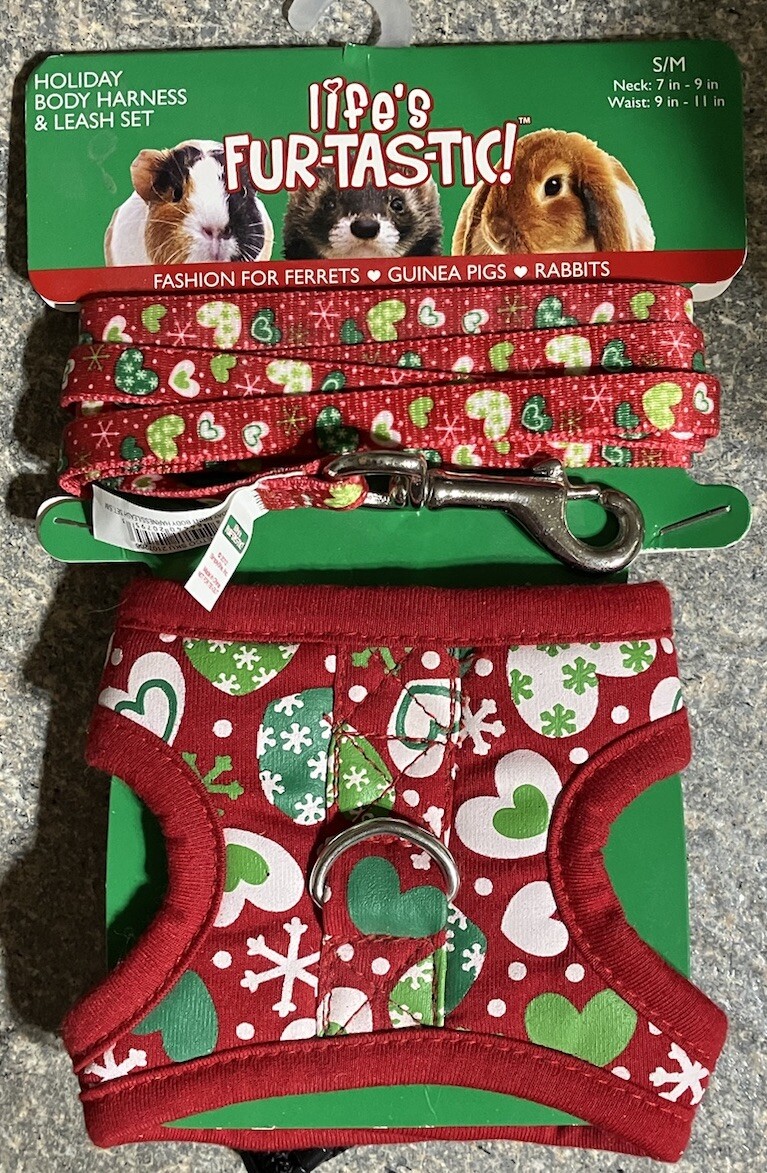 Life's Fur-Tastic BODY HARNESS & LEASH ~ S/M ~ For Ferrets, Guinea Pig, Rabbits