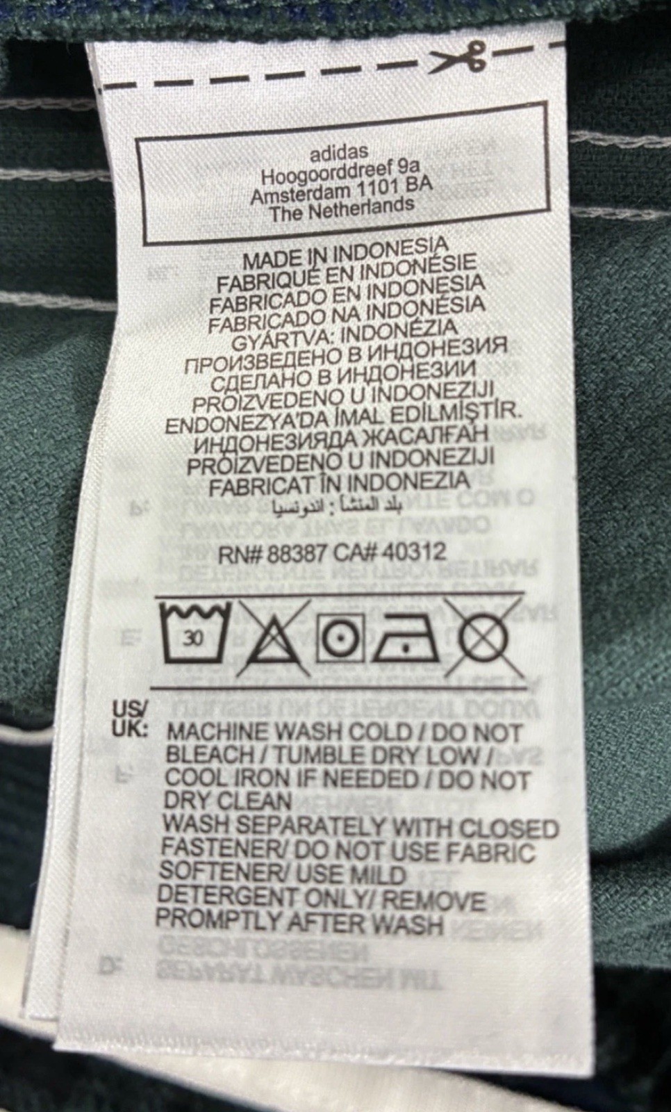 Adidas Originals Tartan Black Watch Plaid Corduroy Wide Leg Track Pant IX7415 M