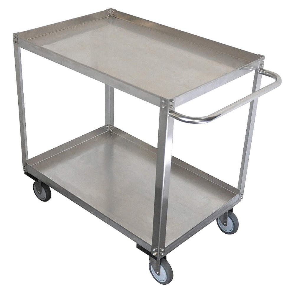 GRAINGER APPROVED 11A454 Metal Shelf Cart,1,200 lb,SS 11A454