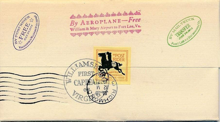 Pair of Covers from 1932 Sent to the Governor of Virginia