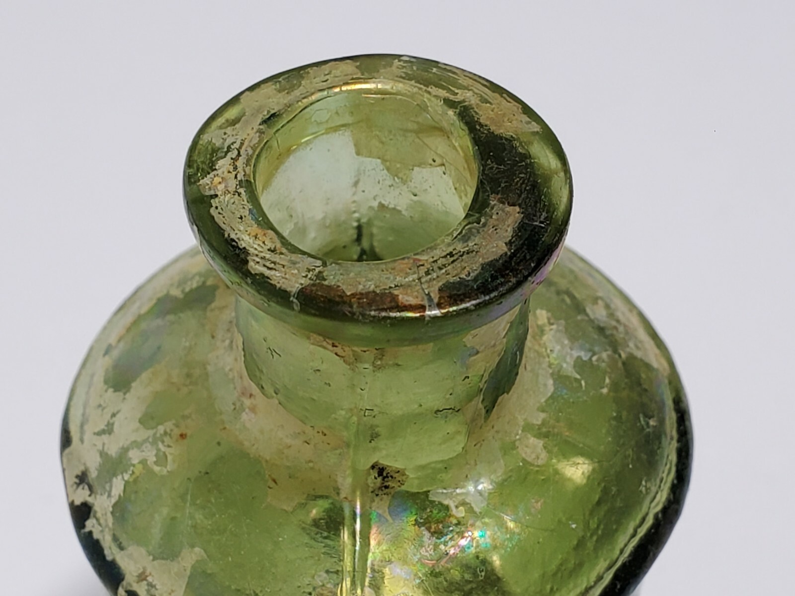 Antique 1800s Blown Glass Inkwell