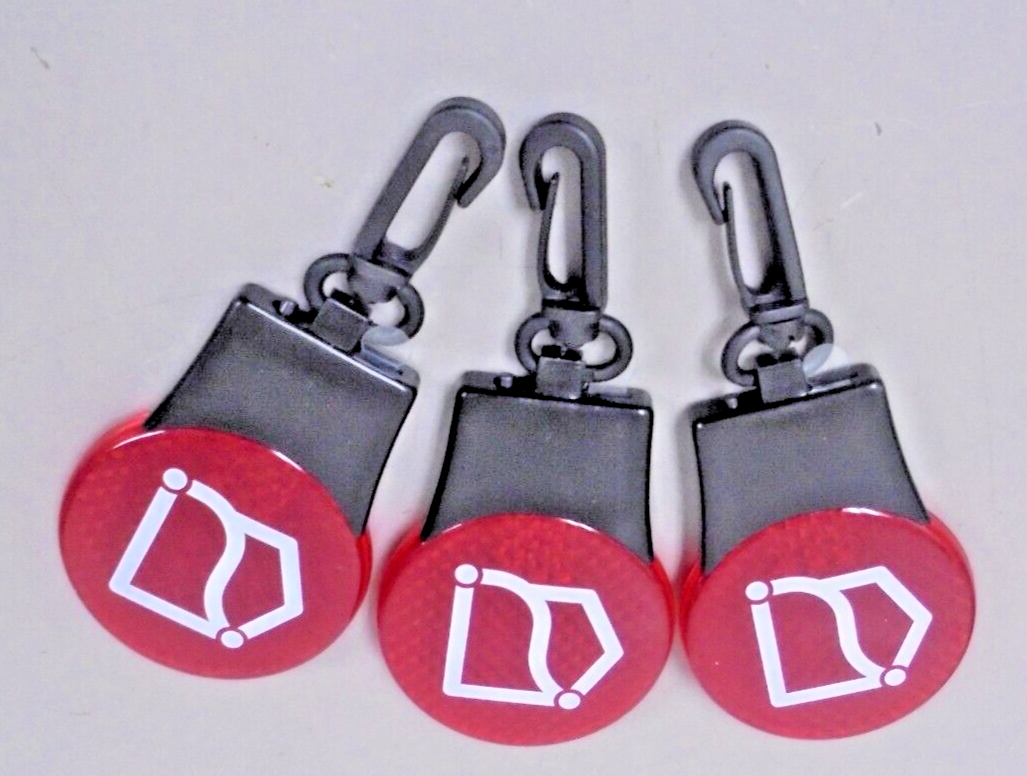 3 - Flashing Reflective LED Backpack Jacket Safety Tag Lights With Hook Loop