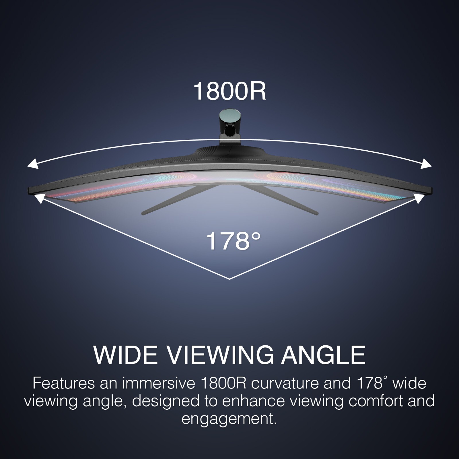 Packard Bell 34" 1800R Curved Ultrawide Monitor, 3440x1440 QHD, 165Hz, VESA