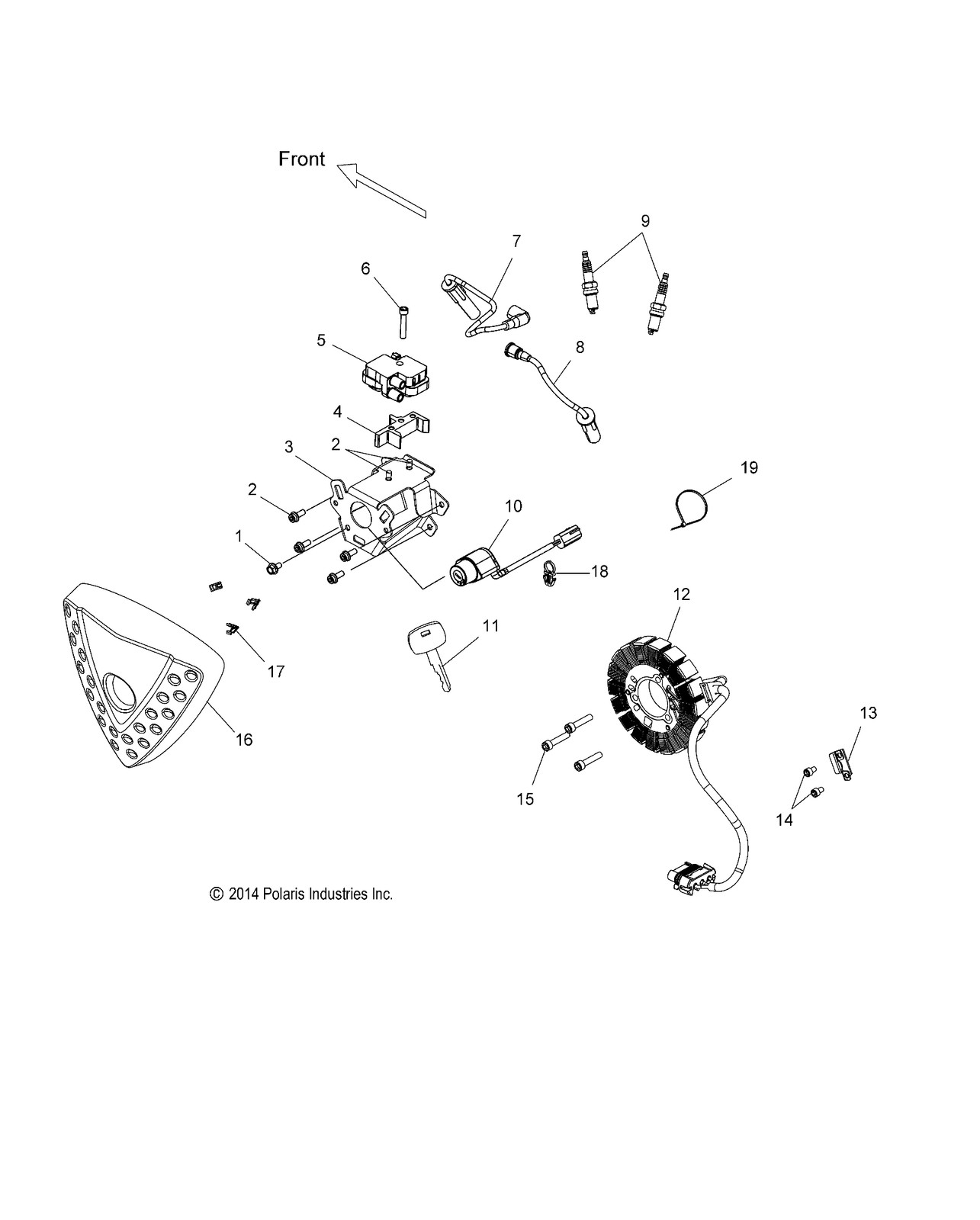 Polaris Spark Plug Lead, for Victory Motorcycles Models, Genuine OEM - 4014933