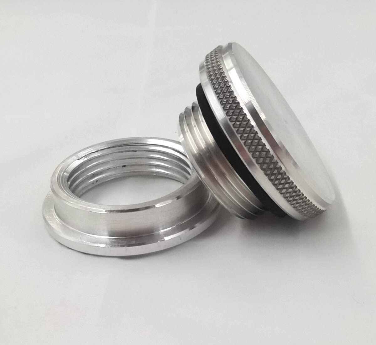 Aluminum Filler Neck Weld On Bung - Screw Cap Small CNC Gas Oil Tank New