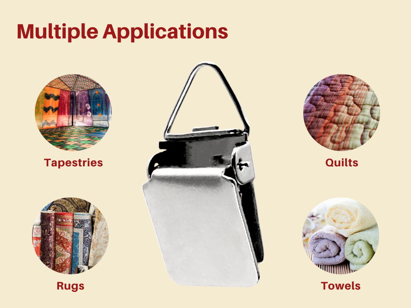 Triangle Back Hanging Clips Chrome Pack of 10 WISELINKERS