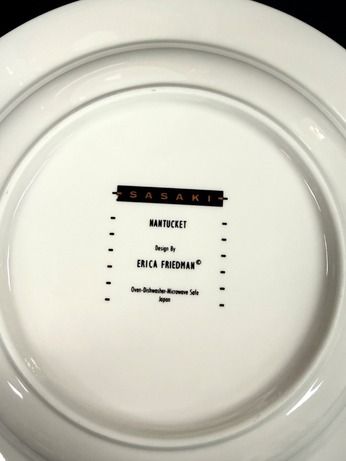 4 Sasaki China Nantucket by Erica Friedman 8 5/8" Flat Rim Soup Bowls