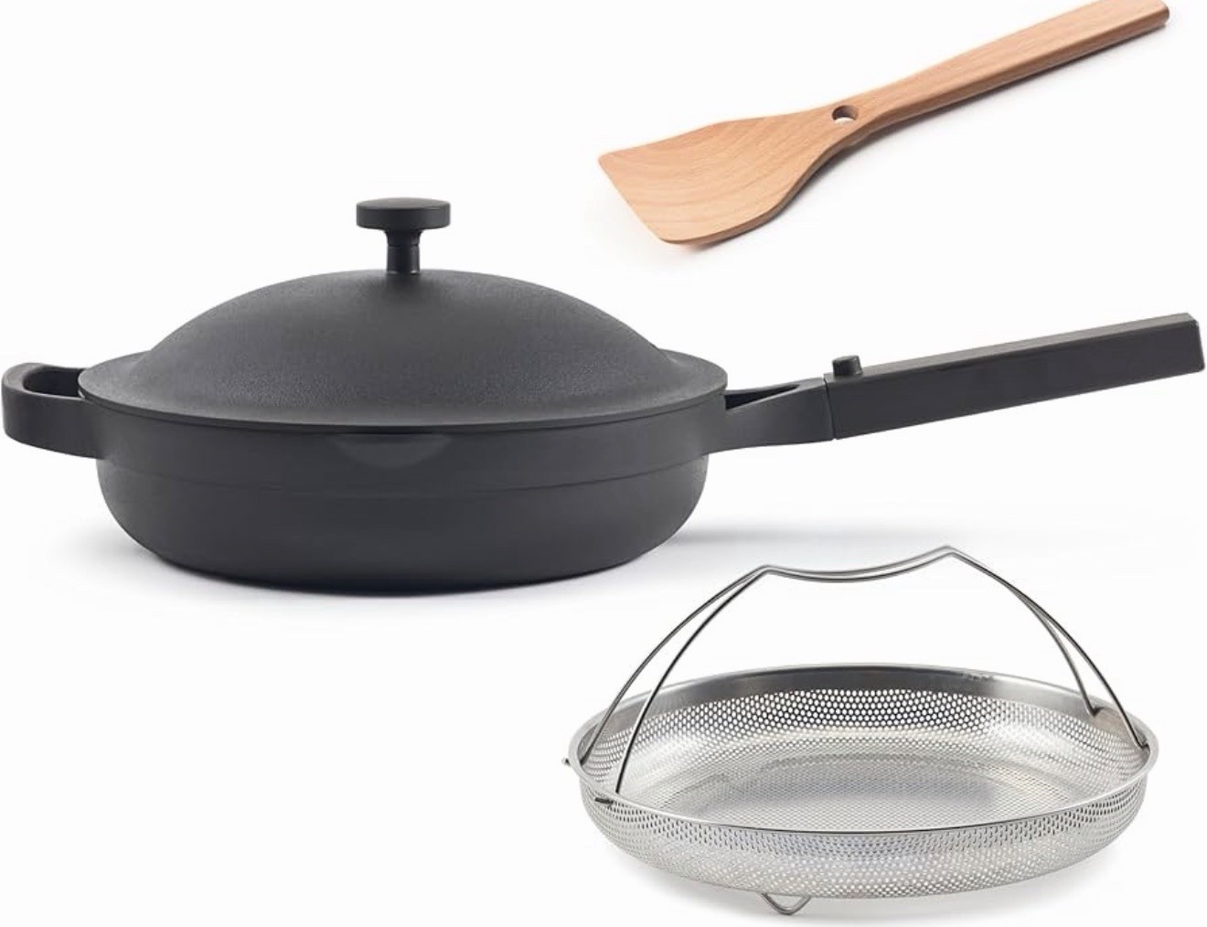 Our Place Always Pan In Char  Color 2.6qt/2.46l 10.5” With Steamer Basket