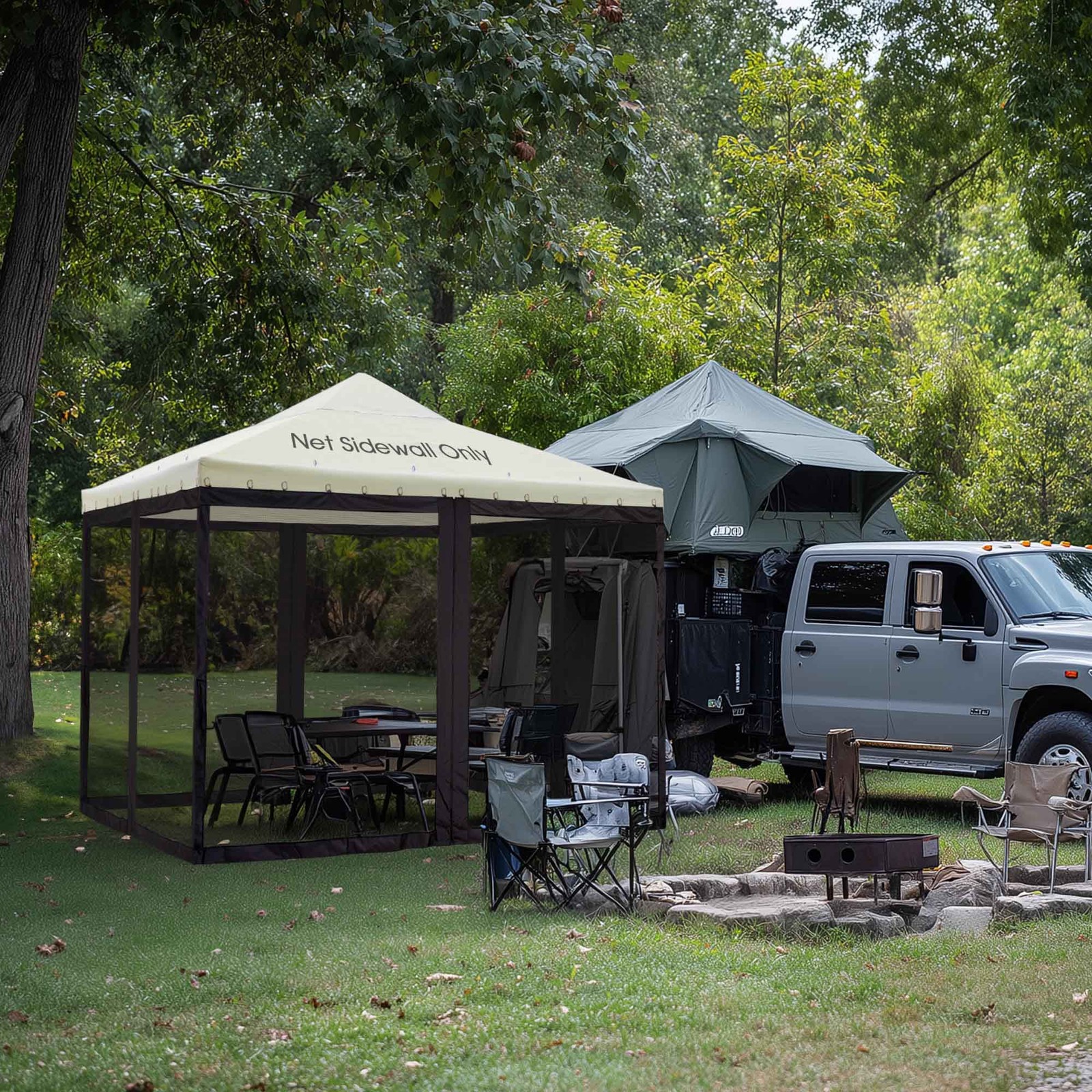 Yescom 10x10ft Gazebo Replacement Mosquito Netting with Zipper for Canopy