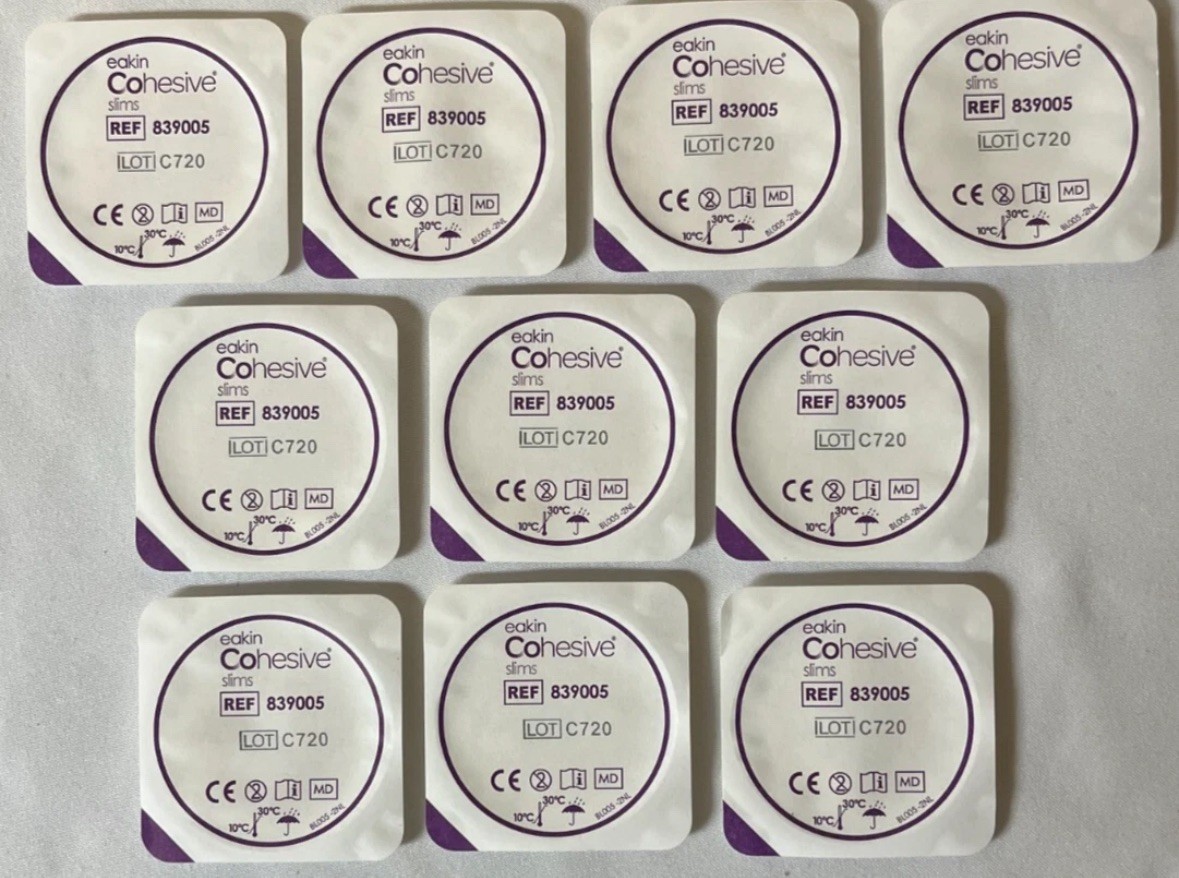 10 ConvaTec 839005 Eakin Cohesive SLIMS Barrier Seals 1-7/8" (48mm) No Box