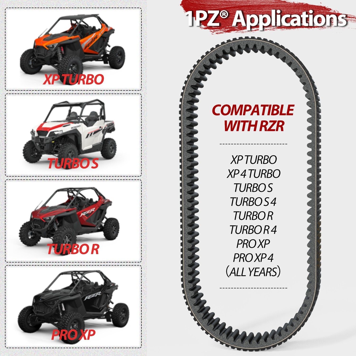 Drive Belt for OEM 3211186 POLARIS RANGER XP 1000 Pro XD RZR XP TURBO 2016-2024