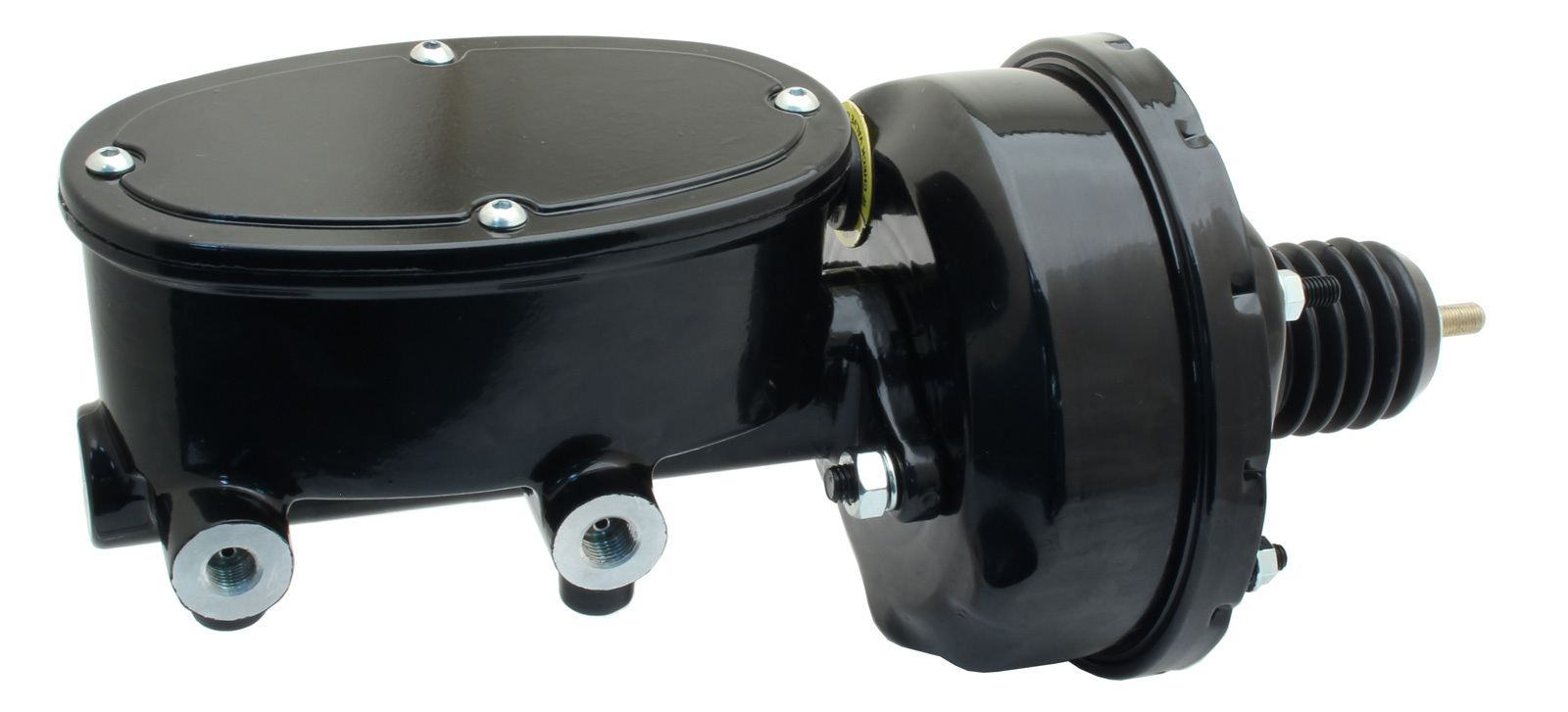 1964-66 FORD MUSTANG POWER BRAKE BOOSTER KIT FOR AUTOMATICS, BLK OUT SERIES