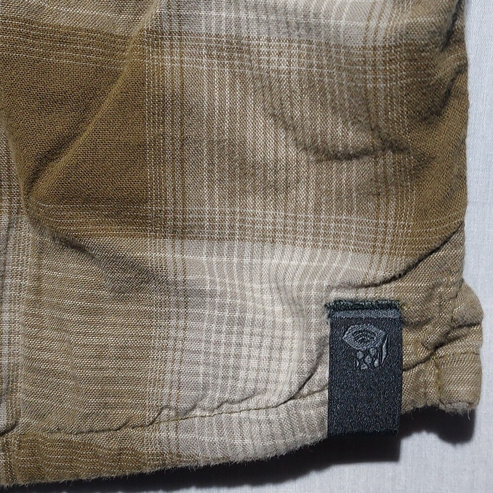 Mountain Hardwear Reversible Snap Button Plaid 100% Cotton Mens Shirt Medium