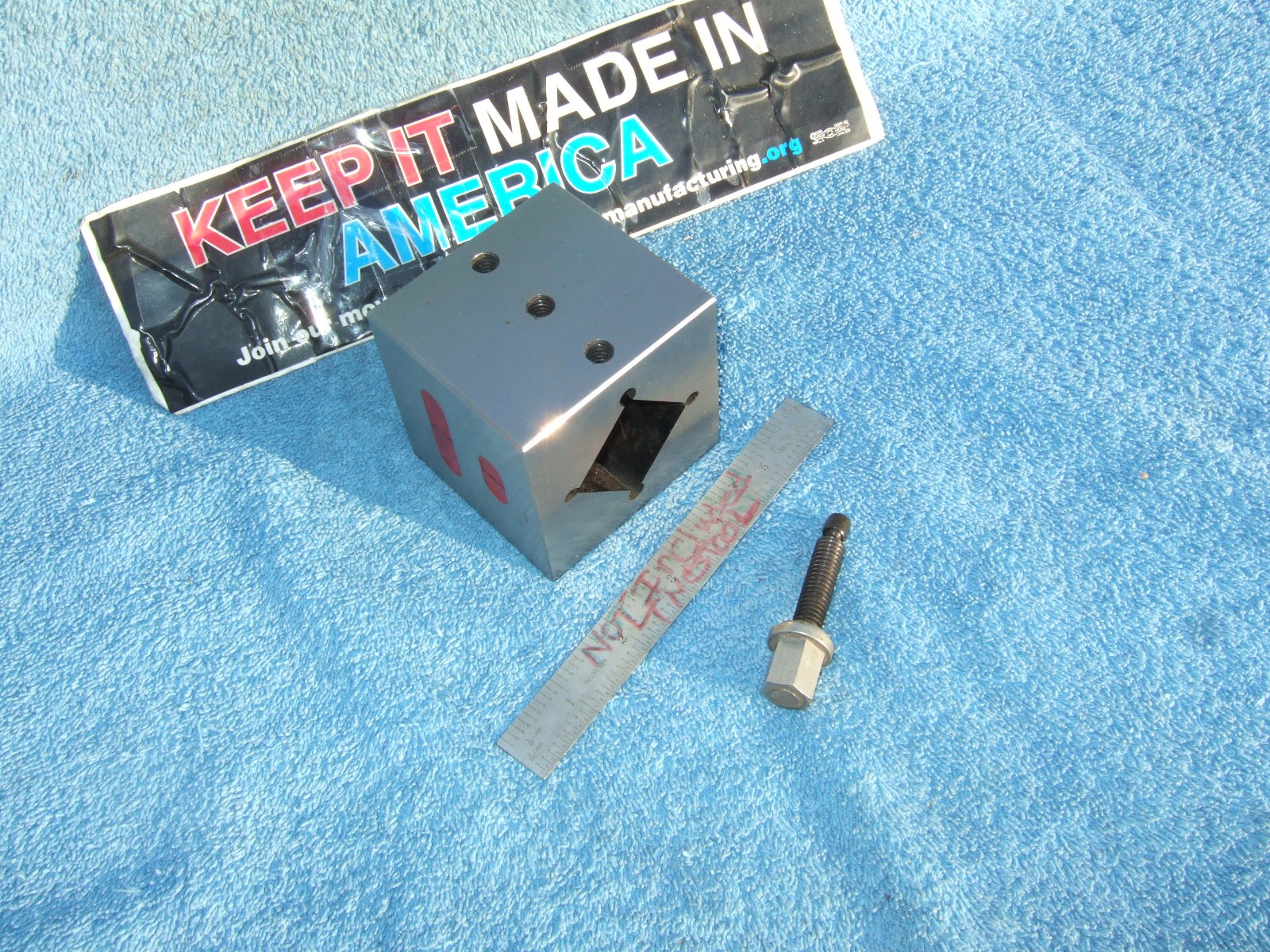 V BLOCK LRG 3 X 3 X 2.8 USA TOOLMAKER MADE 4 YOUR BRIDGPORT MACHINIST GRIND QA