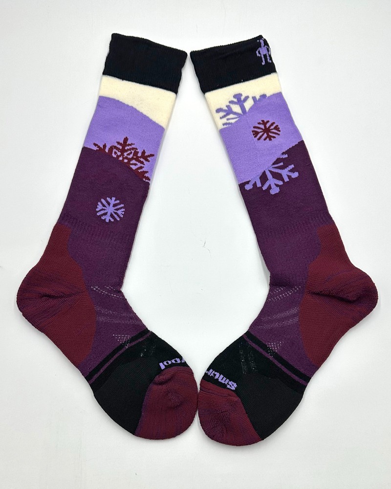 Smartwool 2 Pack Women's Ski Pattern Over the Calf Socks Size Med 2 Colors Mix