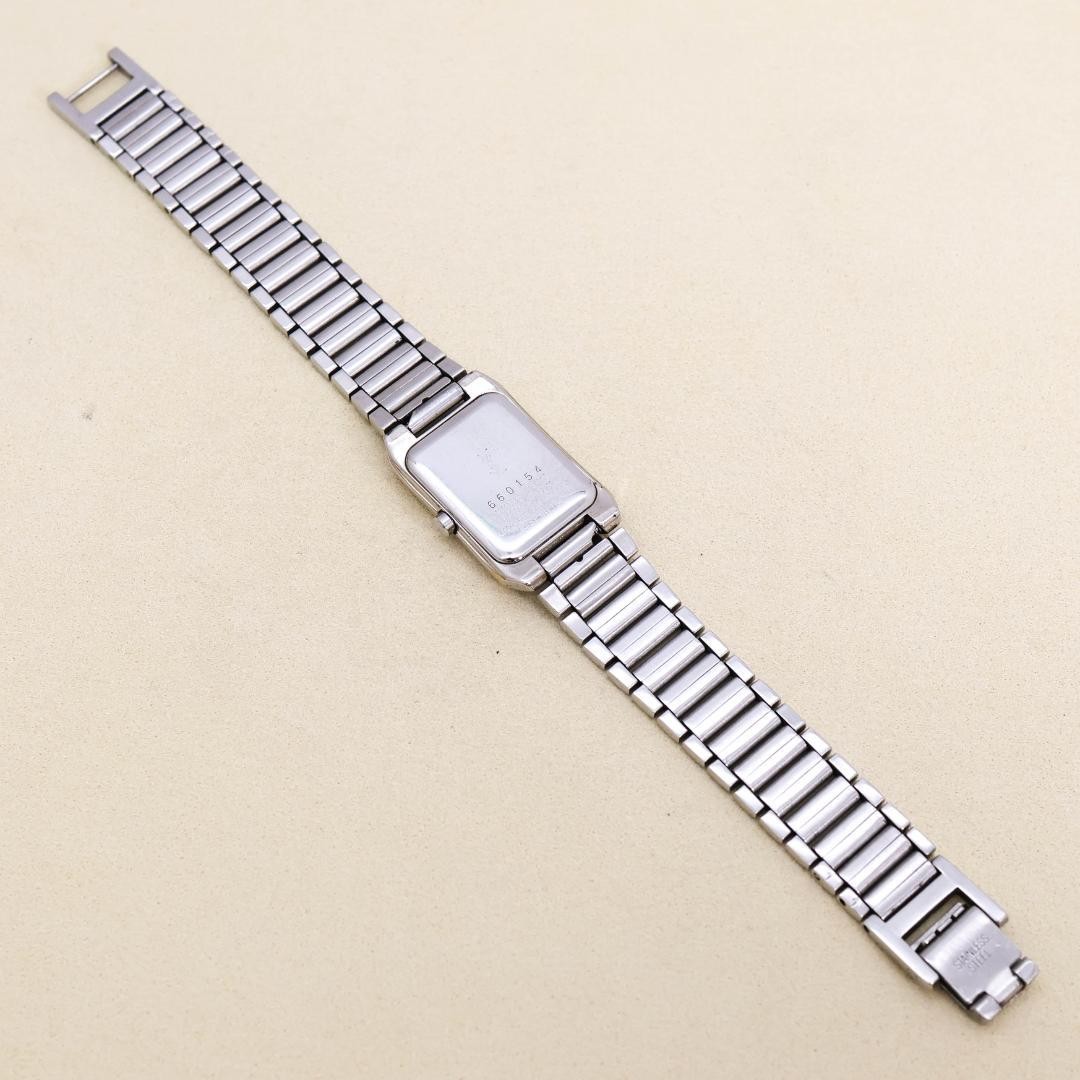 Yves Saint Laurent 2528 Wristwatch Vintage Black Dial Leather Band Timepiece