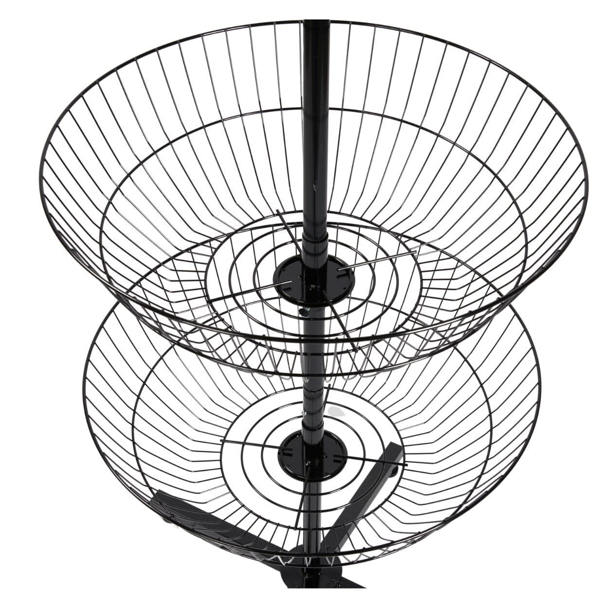 4 Basket Display Wire Floor Tier Spinner Rack Dump Bin Retail Merchandising 63"