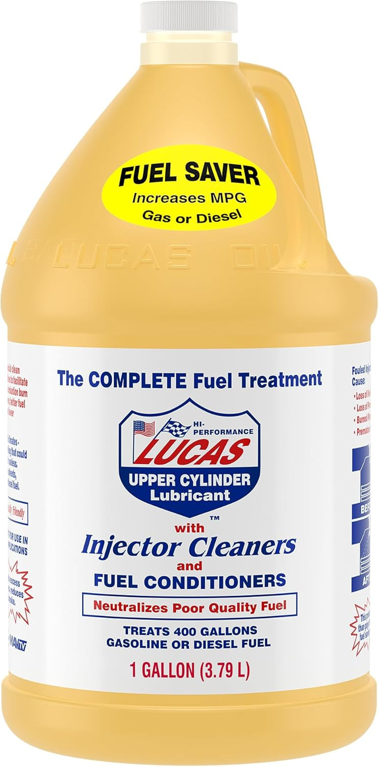 Lucas Oil 10013 Injector Cleaner Fuel Treatment Gas & Diesel Engine (1 Gallon)