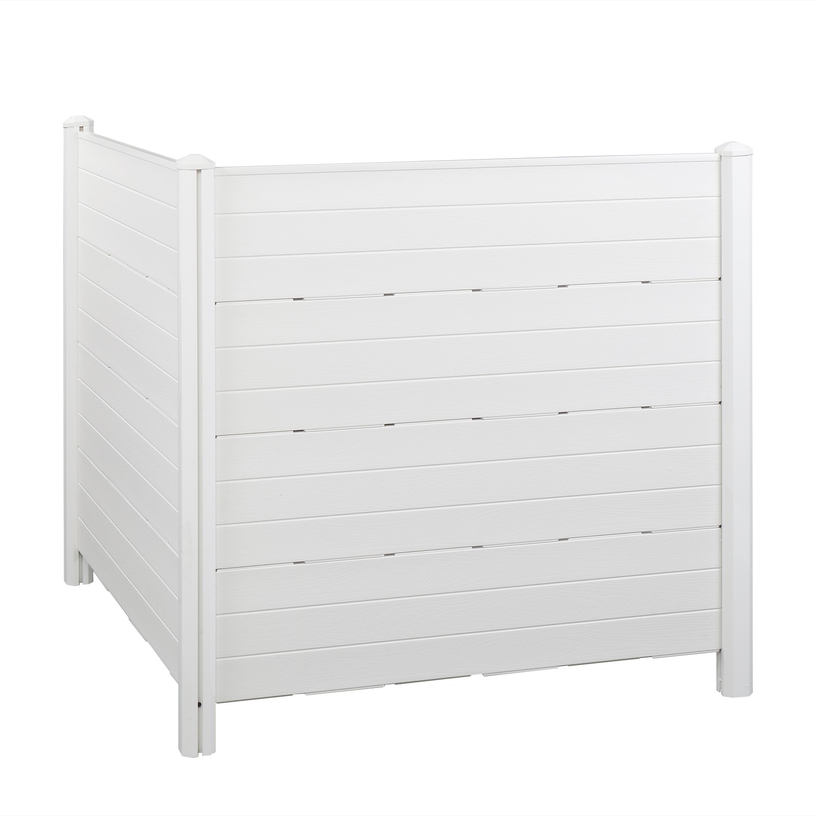 47.2"W X 45.6"H Vinyl Privacy Screen (2-Pcs) Weather Resistant Fence Panel Set