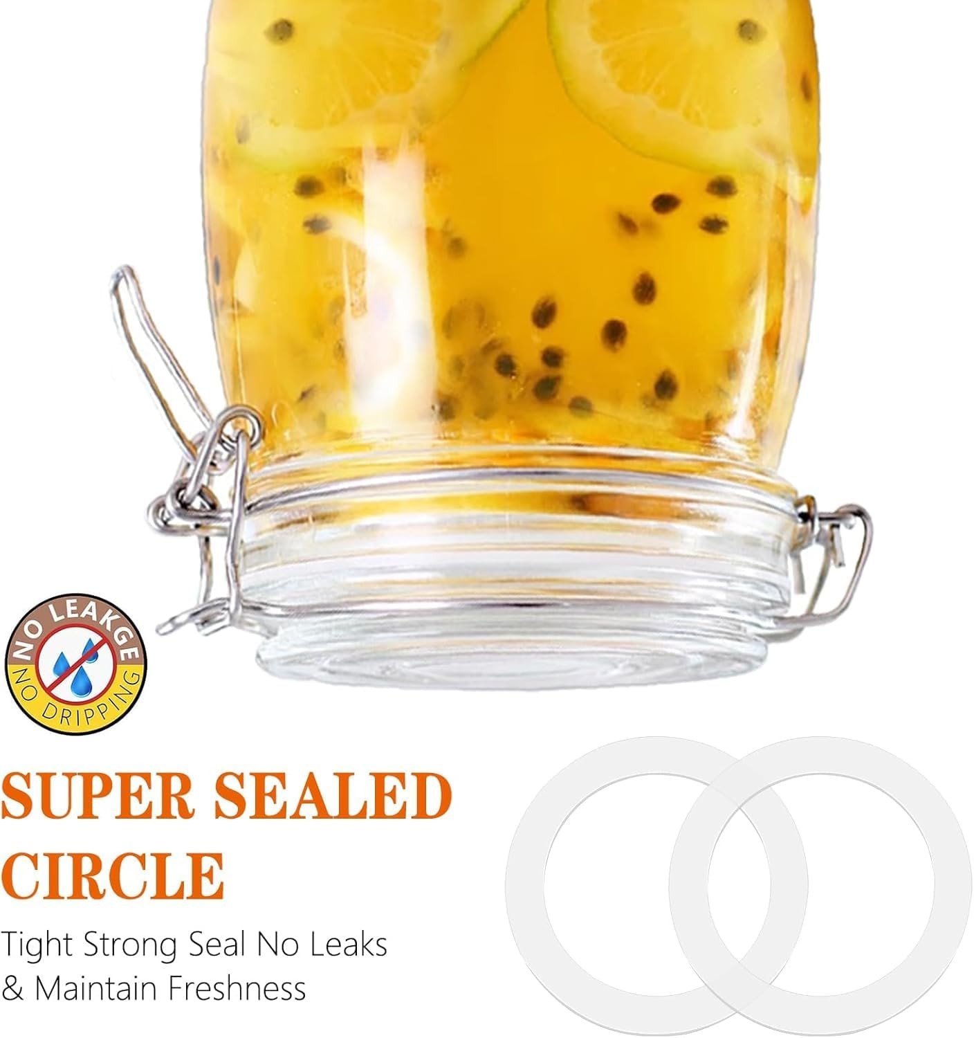 12pcs 3.7 Inches Silicone Jar Gaskets Replacement Silicone Seals Airtight Gasket