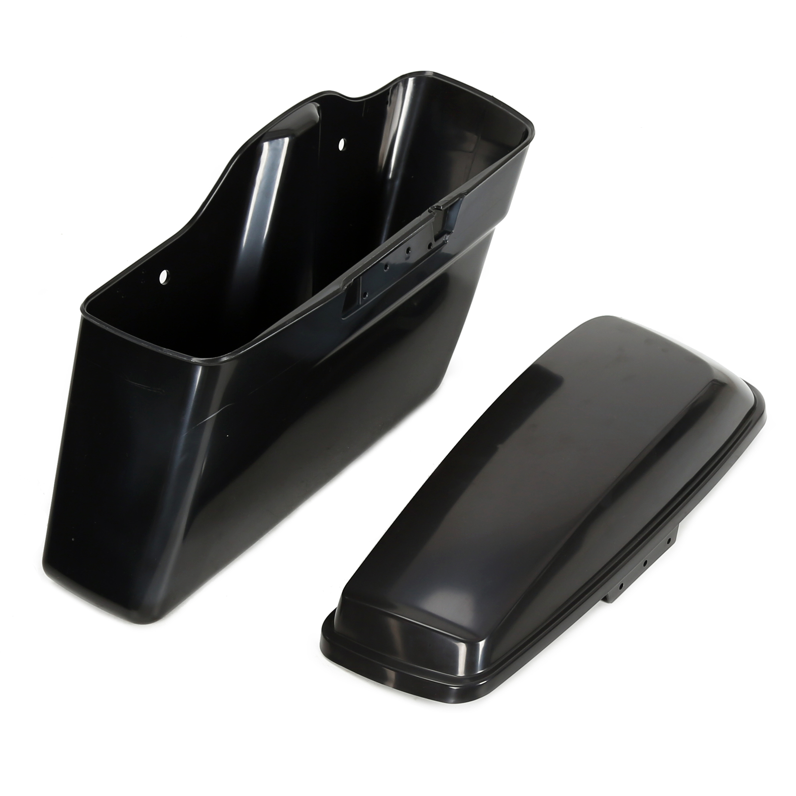 For Harley Softail Fat Boy New Hard Saddle Bags Saddlebag W/ Conversion Brackets