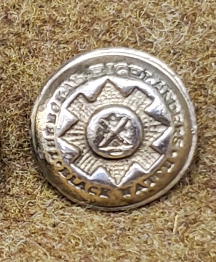 WWI Scottish Royal Highlander Black Watch small coat buttons, sold by the each.