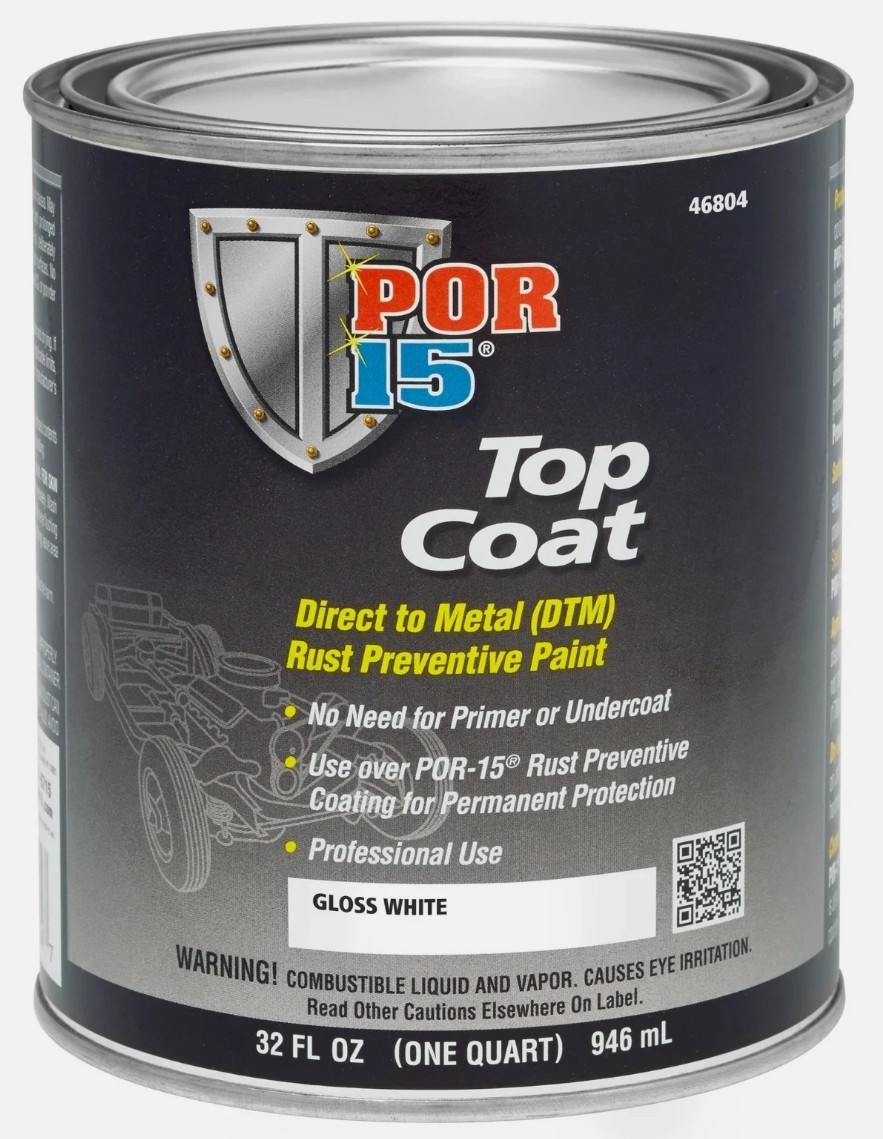 New POR-15 46804 Topcoat Direct to Metal Gloss White - 1 Quart