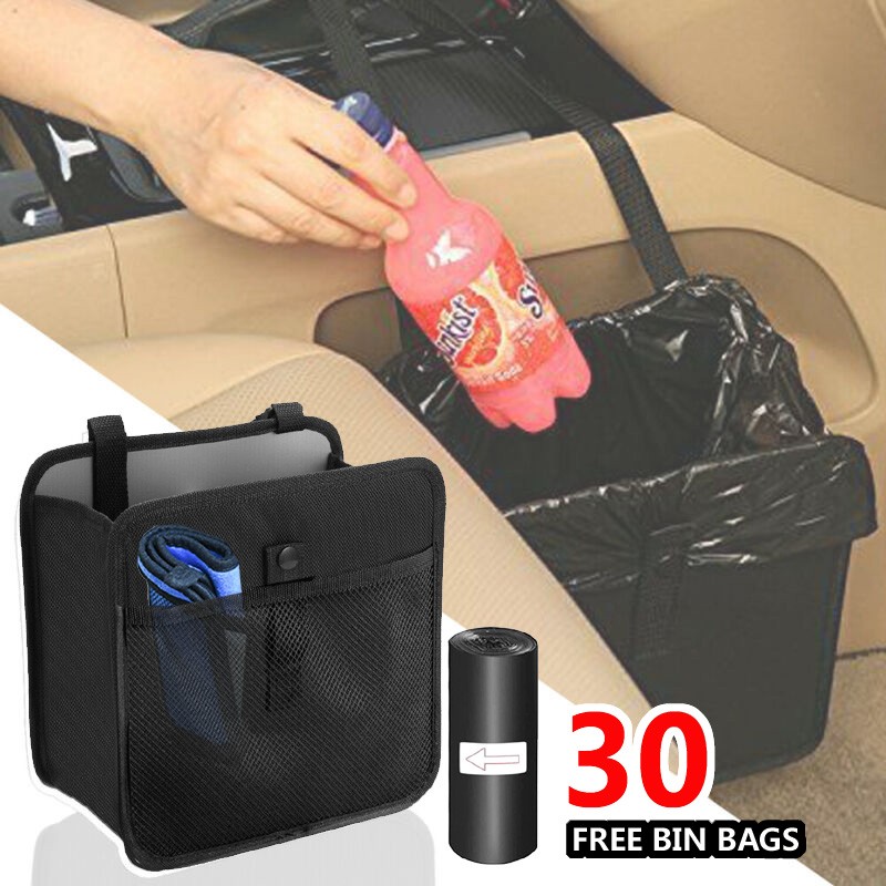 Waterproof Car Truck Trash Can Garbage Litter Bin Bag Seat Organizer Accessories