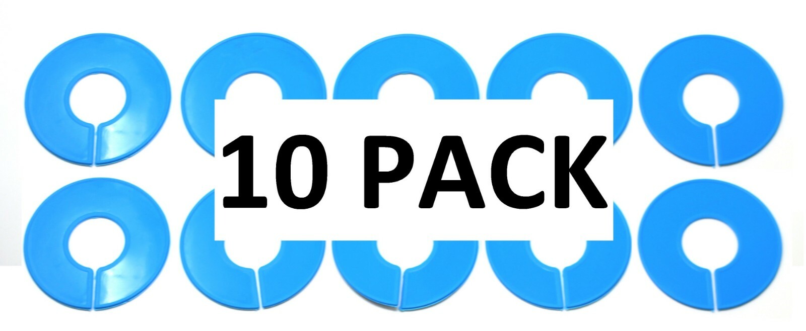 Blue Round Plastic Blank Rack Size Dividers - Multi-Pack