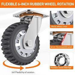 Platform Truck Cart Heavy Duty Push Cart Dolly 2000 LBS Capacity