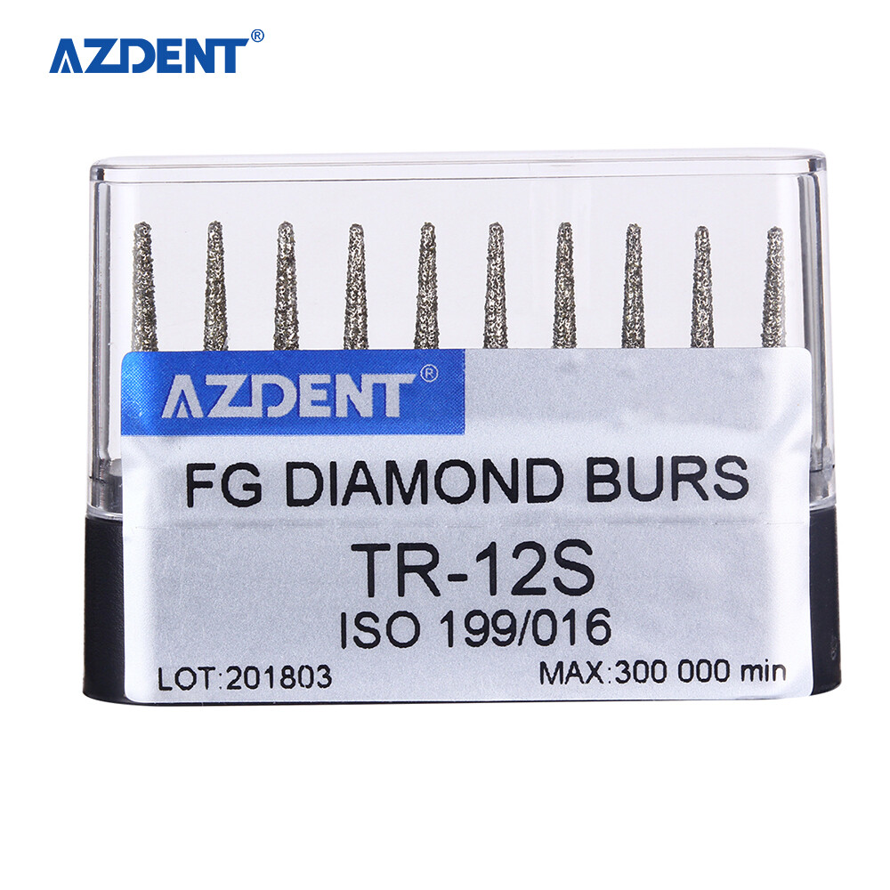 AZDENT Dental Super Coarse Diamond Burs Drills FG For High Speed Handpiece