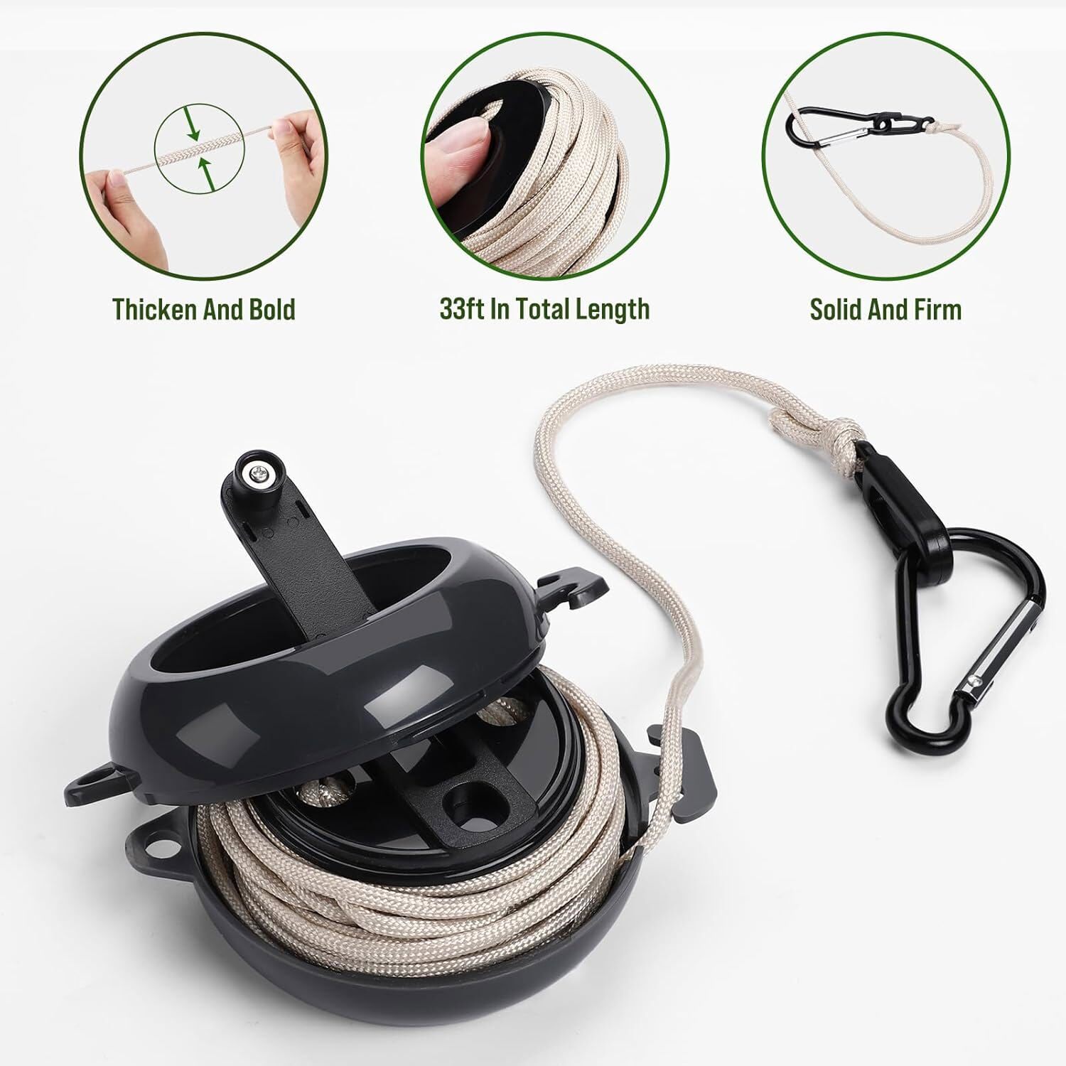 Outdoor Retractable Clothes Reel ClothesKit 33Ft Dryer Clothes Washing Line