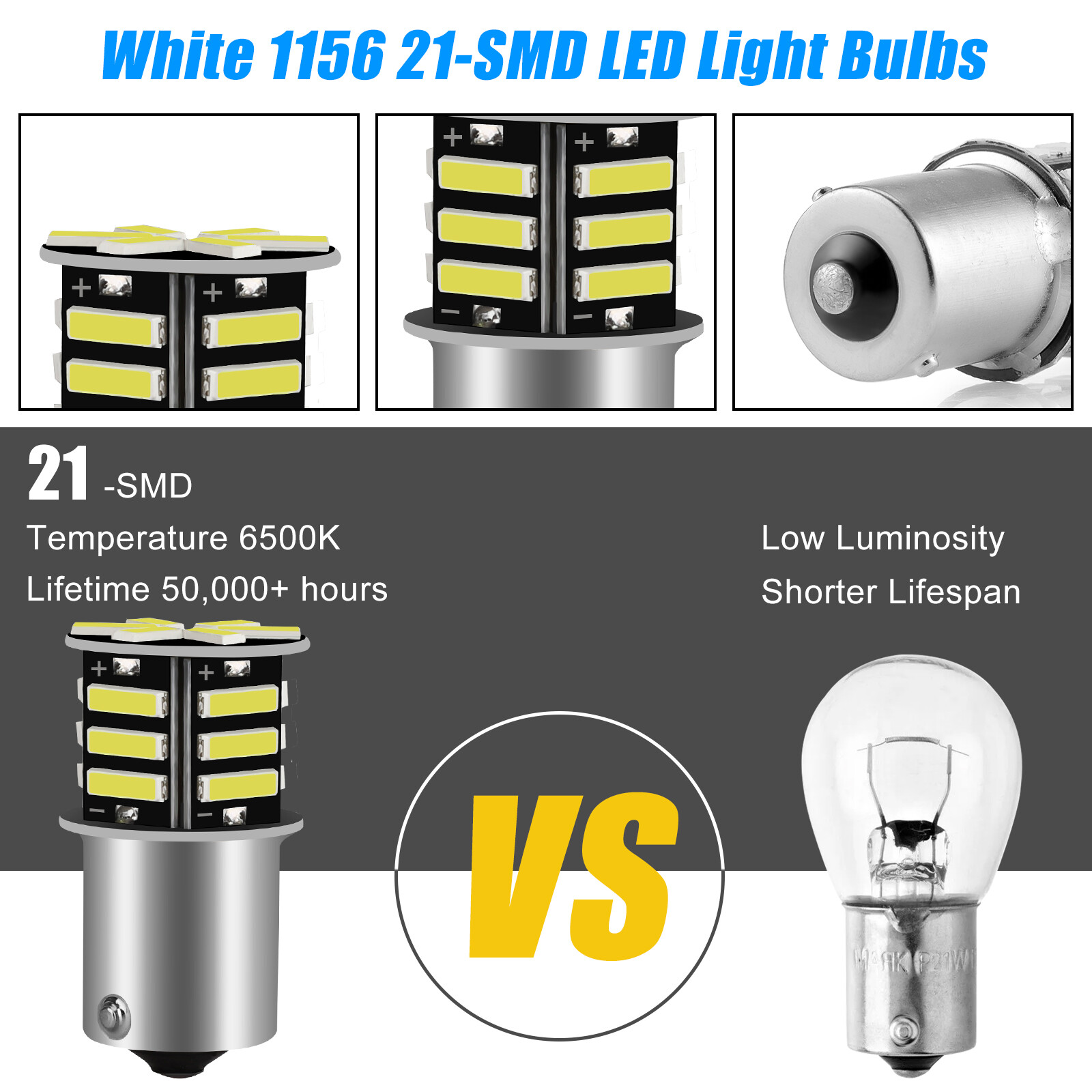20x 1156 1141 1003 21-SMD LED RV Camper Trailer Interior Light Bulbs Super White