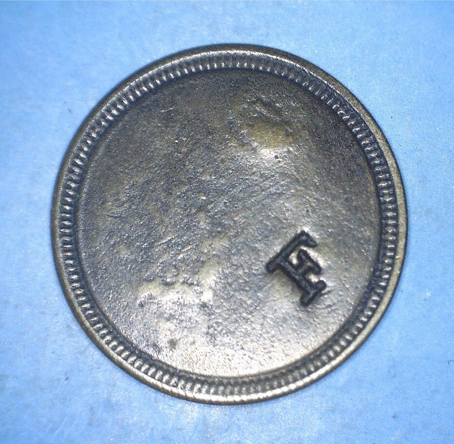 RARE: INCUSED MILITARY EAGLE TOKEN COUNTERMARKED "F" ON EACH SIDE - *54407154 🌈
