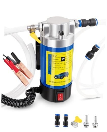 Oil Extractor Pump, 12V 100W Self-Priming Electric Fluid Transfer Pump for