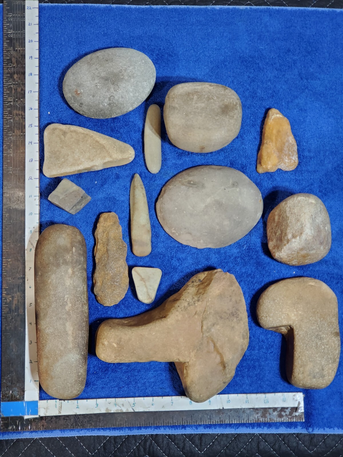 Indian Artifacts Polished Tools, Hammer Stones Bola Primitive Point Pennsylvania