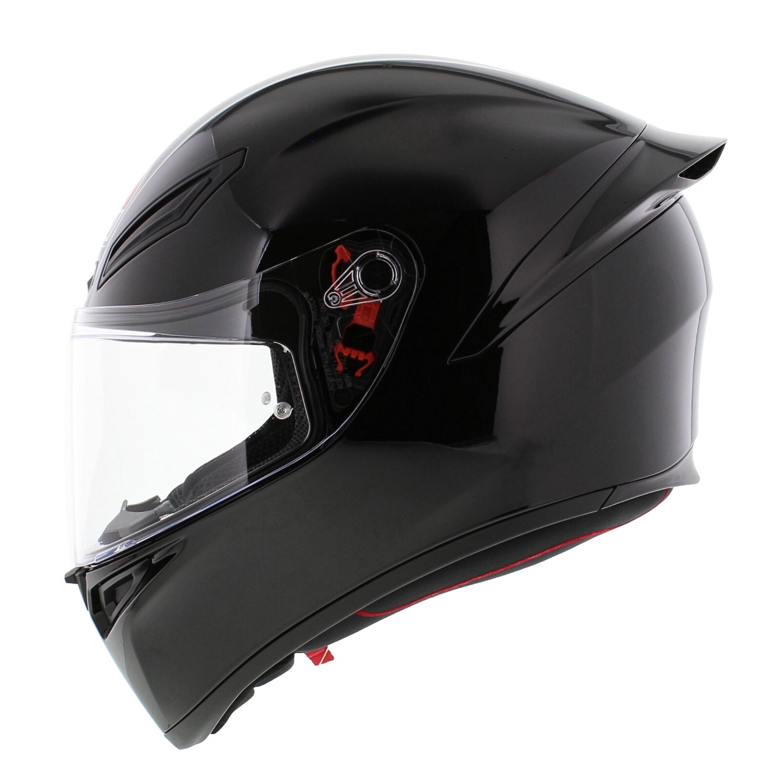 AGV K1-s ECE 22.06 Solid Gloss Black Full Face Motorcycle Helmet, 2206